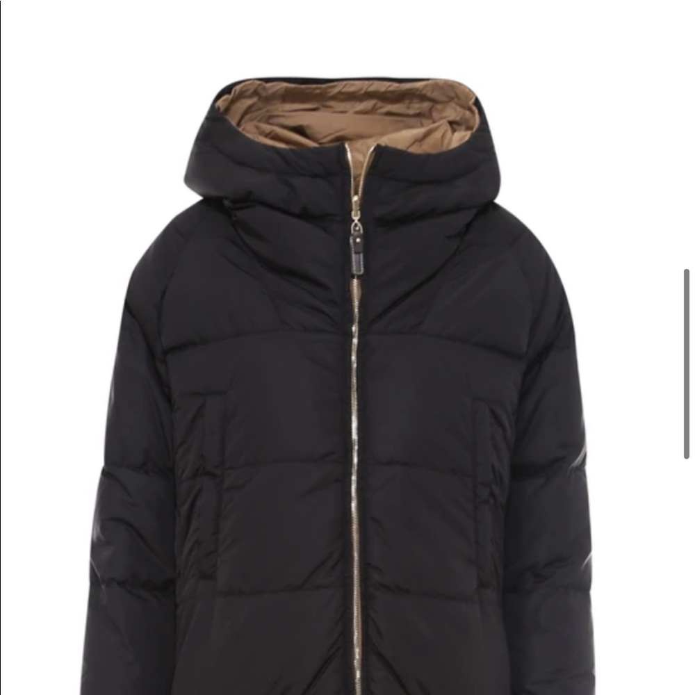 MaxMara black Jacket with Fur for hood